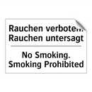 Rauchen verboten. Rauchen untersagt/.../ - No Smoking. Smoking Prohibited