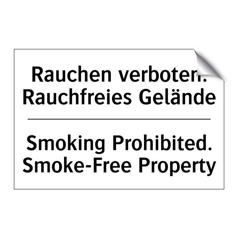 Rauchen verboten. Rauchfreies /.../ - Smoking Prohibited. Smoke-Free /.../