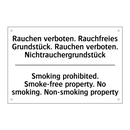 Rauchen verboten. Rauchfreies /.../ - Smoking prohibited. Smoke-free /.../
