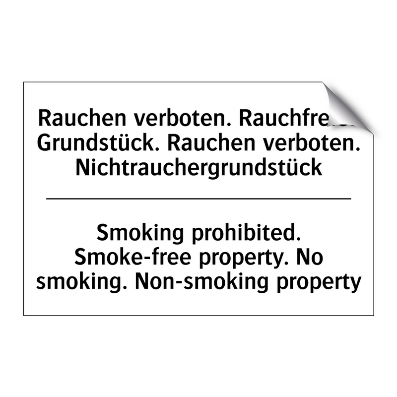 Rauchen verboten. Rauchfreies /.../ - Smoking prohibited. Smoke-free /.../