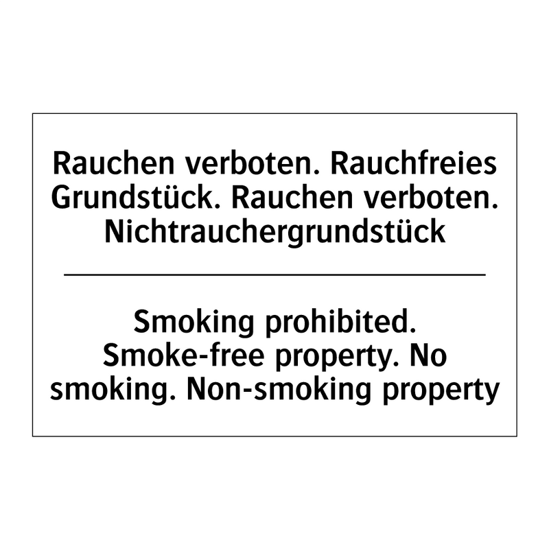 Rauchen verboten. Rauchfreies /.../ - Smoking prohibited. Smoke-free /.../
