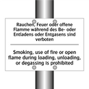 Rauchen, Feuer oder offene Flamme /.../ - Smoking, use of fire or open flame /.../
