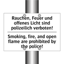 Rauchen, Feuer und offenes Licht /.../ - Smoking, fire, and open flame /.../
