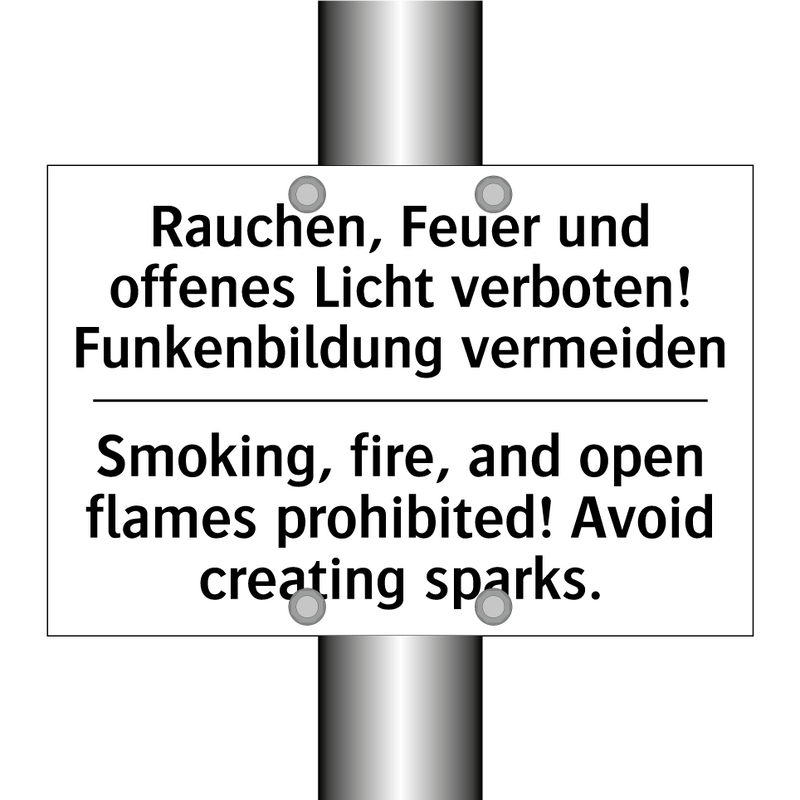 Rauchen, Feuer und offenes Licht /.../ - Smoking, fire, and open flames /.../