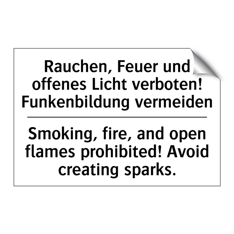 Rauchen, Feuer und offenes Licht /.../ - Smoking, fire, and open flames /.../