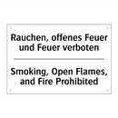Rauchen, offenes Feuer und Feuer /.../ - Smoking, Open Flames, and Fire /.../