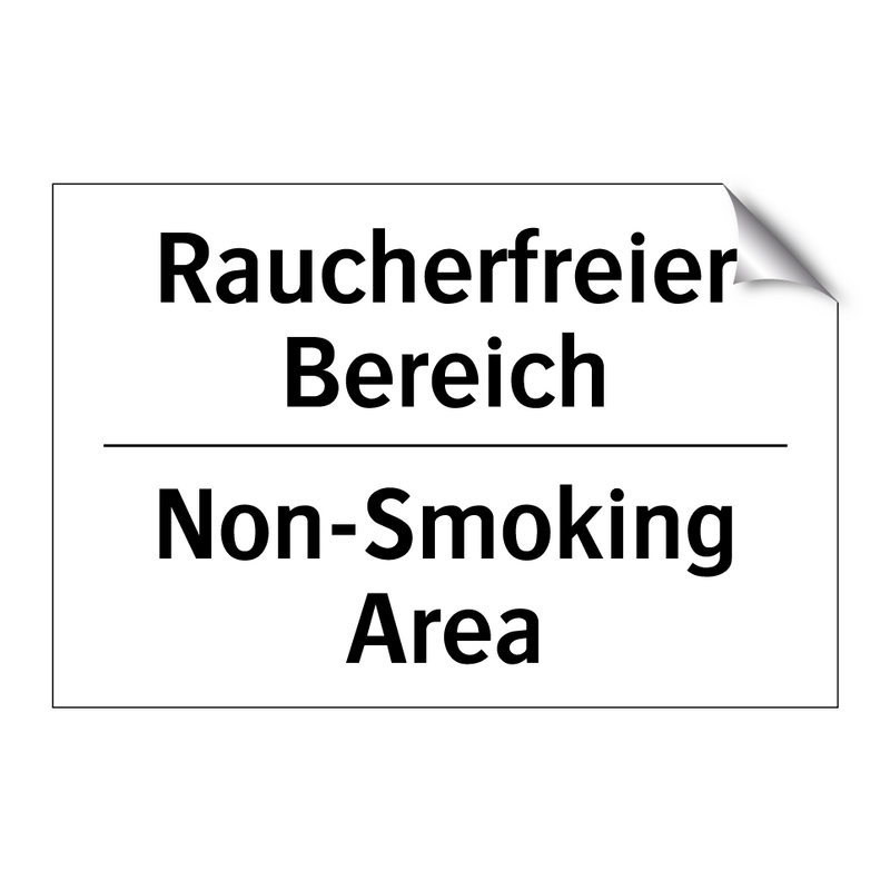Raucherfreier Bereich - Non-Smoking Area