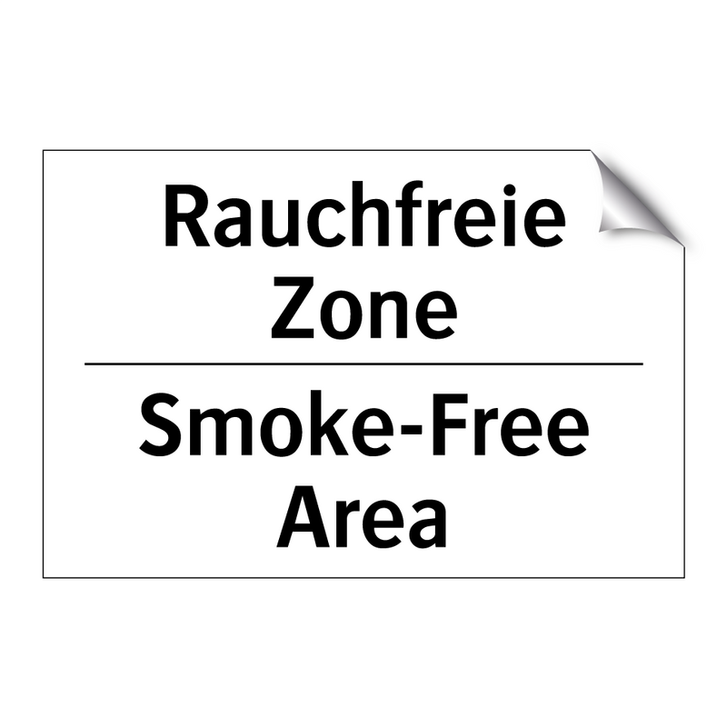 Rauchfreie Zone - Smoke-Free Area