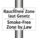 Rauchfreie Zone laut Gesetz - Smoke-Free Zone by Law