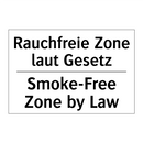 Rauchfreie Zone laut Gesetz - Smoke-Free Zone by Law