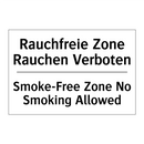 Rauchfreie Zone Rauchen Verboten/.../ - Smoke-Free Zone No Smoking Allowed/.../
