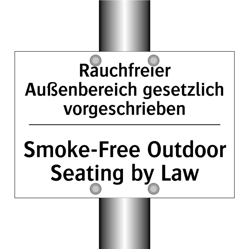 Rauchfreier Außenbereich gesetzlich /.../ - Smoke-Free Outdoor Seating by /.../