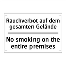 Rauchverbot auf dem gesamten Gelände/.../ - No smoking on the entire premises/.../