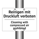 Reinigen mit Druckluft verboten/.../ - Cleaning with compressed air prohibited/.../
