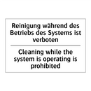 Reinigung während des Betriebs /.../ - Cleaning while the system is operating /.../