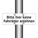 Bitte hier keine Fahrräder anlehnen