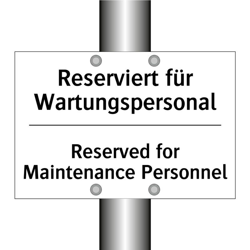 Reserviert für Wartungspersonal/.../ - Reserved for Maintenance Personnel/.../