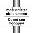 Rodelschlitten nicht rammen - Do not ram toboggans
