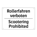 Rollerfahren verboten - Scootering Prohibited