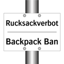 Rucksackverbot - Backpack Ban