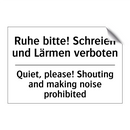 Ruhe bitte! Schreien und Lärmen /.../ - Quiet, please! Shouting and making /.../