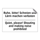 Ruhe, bitte! Schreien und Lärm /.../ - Quiet, please! Shouting and making /.../