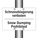 Schneeablagerung verboten - Snow Dumping Prohibited