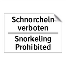 Schnorcheln verboten - Snorkeling Prohibited
