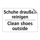 Schuhe draußen reinigen - Clean shoes outside
