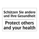Schützen Sie andere und Ihre Gesundheit/.../ - Protect others and your health