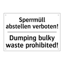 Sperrmüll abstellen verboten! - Dumping bulky waste prohibited!/.../