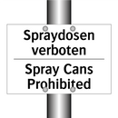 Spraydosen verboten - Spray Cans Prohibited