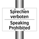 Sprechen verboten - Speaking Prohibited
