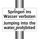 Springen ins Wasser verboten - Jumping into the water prohibited/.../