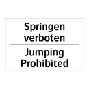 Springen verboten - Jumping Prohibited