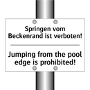 Springen vom Beckenrand ist verboten!/.../ - Jumping from the pool edge is /.../