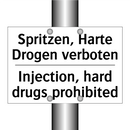 Spritzen, Harte Drogen verboten/.../ - Injection, hard drugs prohibited/.../