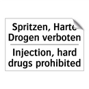 Spritzen, Harte Drogen verboten/.../ - Injection, hard drugs prohibited/.../