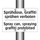 Sprühdose, Graffiti sprühen verboten/.../ - Spray can, spraying graffiti prohibited/.../