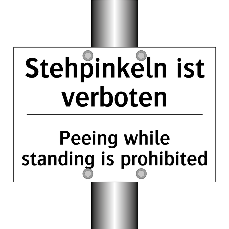 Stehpinkeln ist verboten - Peeing while standing is prohibited/.../