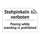 Stehpinkeln ist verboten - Peeing while standing is prohibited/.../