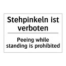 Stehpinkeln ist verboten - Peeing while standing is prohibited/.../