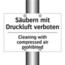 Säubern mit Druckluft verboten - Cleaning with compressed air prohibited/.../