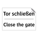 Tor schließen - Close the gate