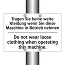 Tragen Sie keine weite Kleidung /.../ - Do not wear loose clothing when /.../