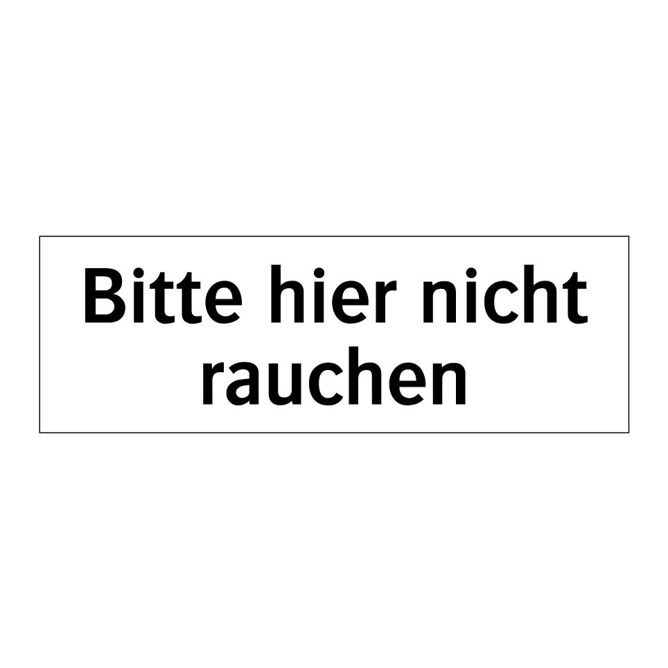 Kauf Bitte hier nicht rauchen schild | SignOnline | DE-P419