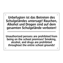 Unbefugten ist das Betreten des /.../ - Unauthorized persons are prohibited /.../