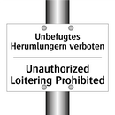 Unbefugtes Herumlungern verboten/.../ - Unauthorized Loitering Prohibited/.../