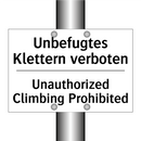 Unbefugtes Klettern verboten - Unauthorized Climbing Prohibited/.../