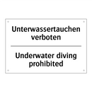 Unterwassertauchen verboten - Underwater diving prohibited